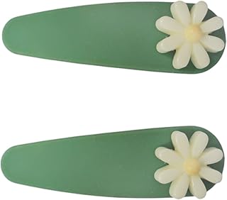 مشابك شعر2 قطعة علي شكل زهرة للبنات من ميكس اند ماكس - اللون أخضر