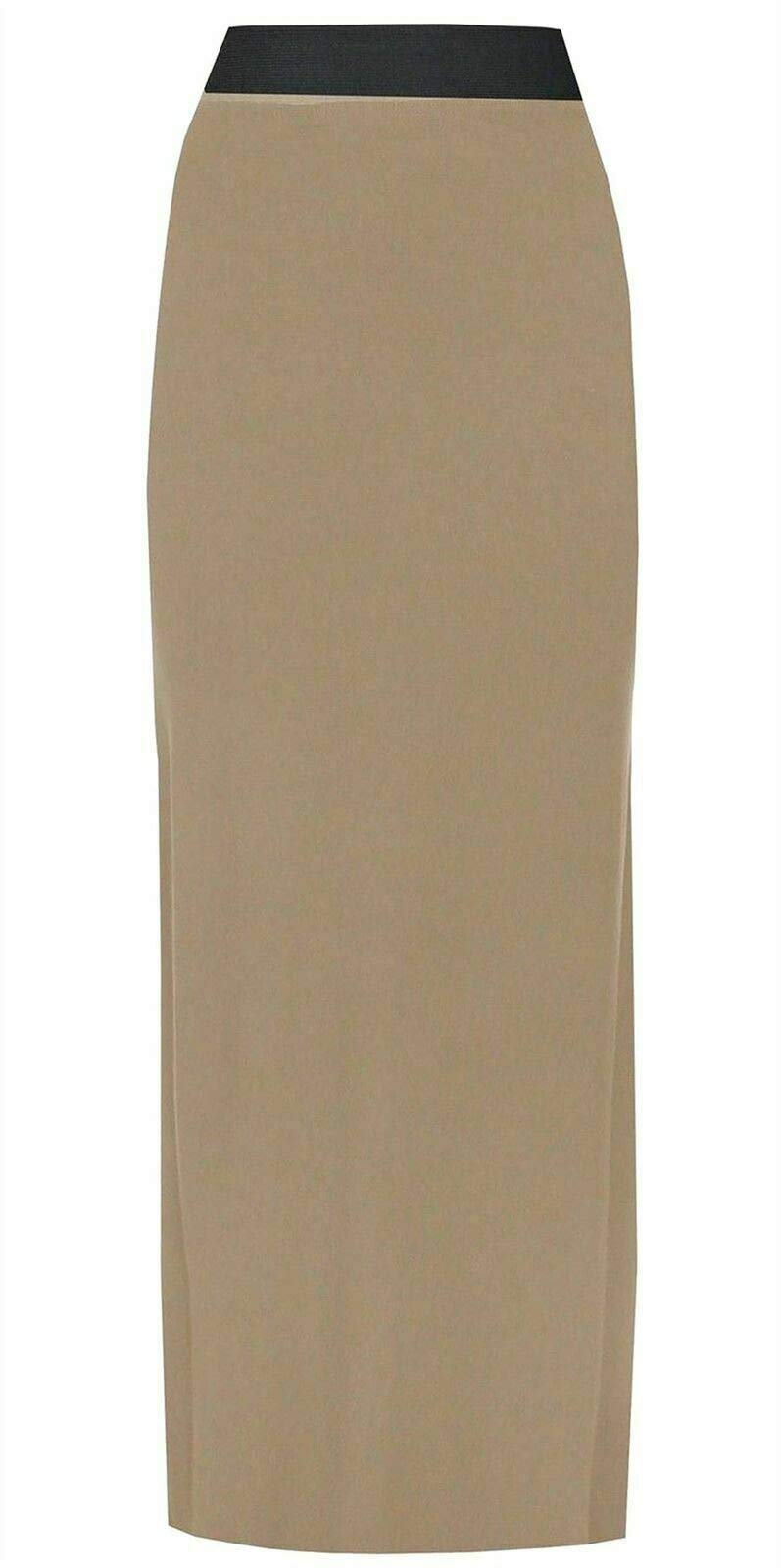 Fairy Trendz Ltd Women's Mocha Plain Long Elasticated Gypsy Skirt Fancy Printed Jersey Maxi Skirt ( Uk 16-18)
