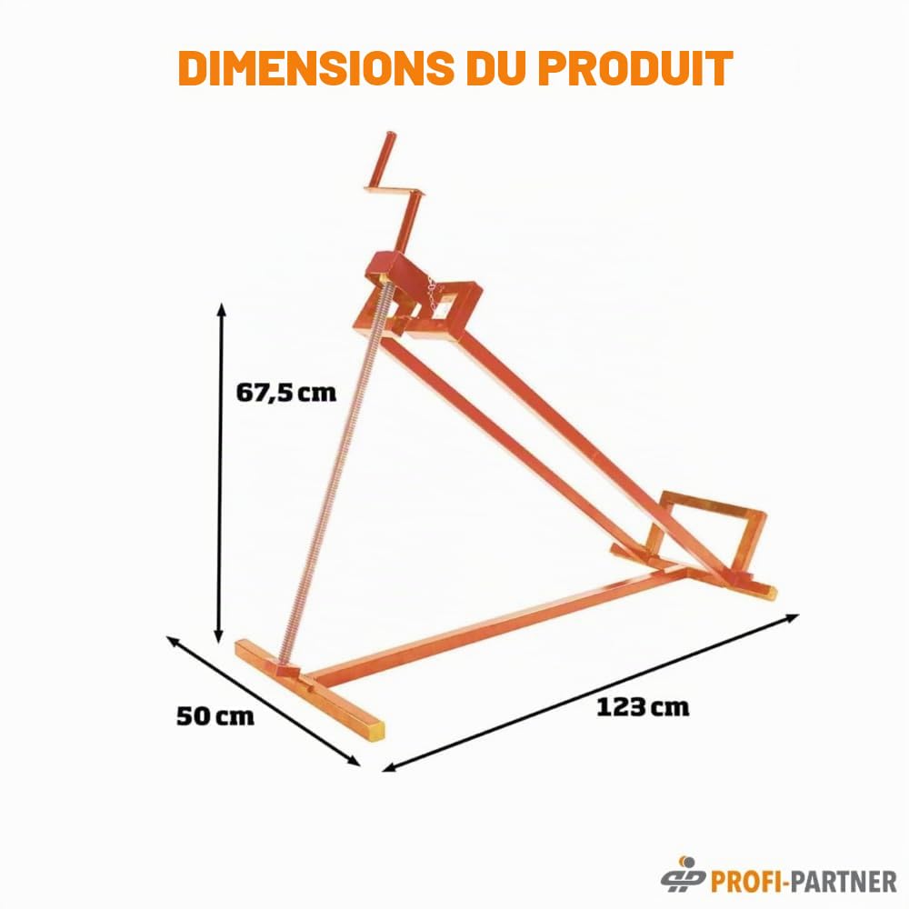 Lève-tondeuse inclinable – Dispositif de levage jusqu’à 400 kg | Réglable en continu, pliable & stable | Pour tondeuses, quads, tracteurs-tondeuses et autres