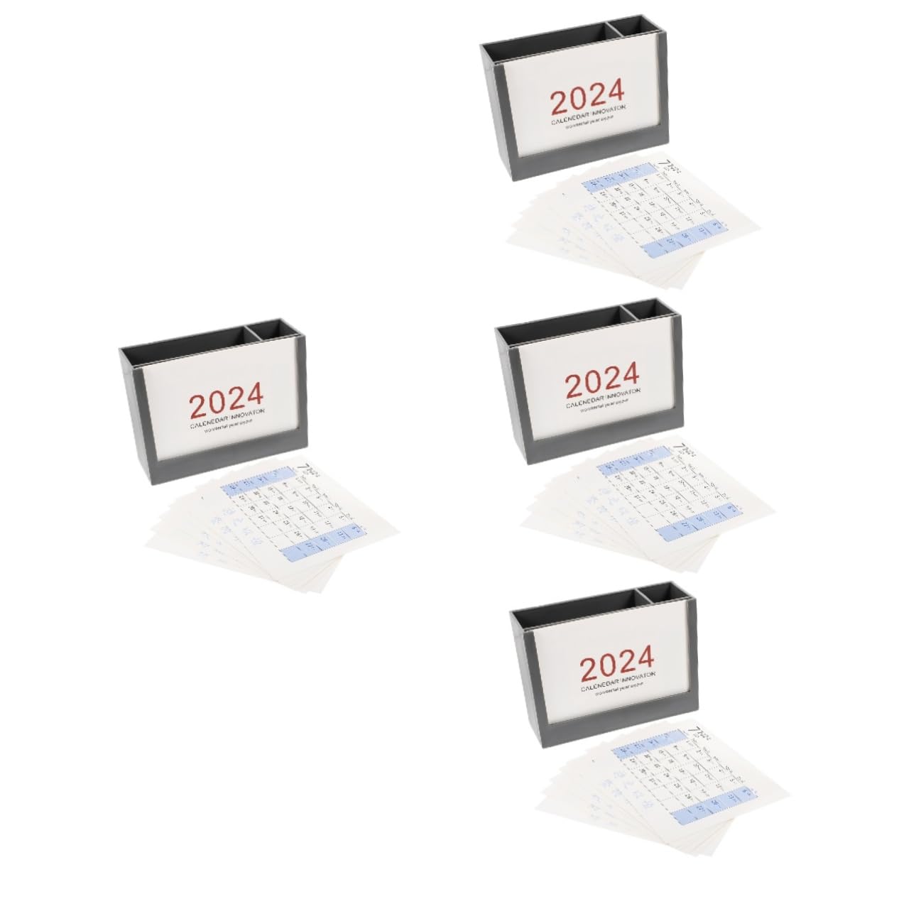 Operitacx 4 Pezzi Semplice Portapenne Calendario Da Tavolo Portapenne In Plastica Per Scrivania Accessori Da Scrivania In Plastica Organizer Per Da Tavolo Secchiello