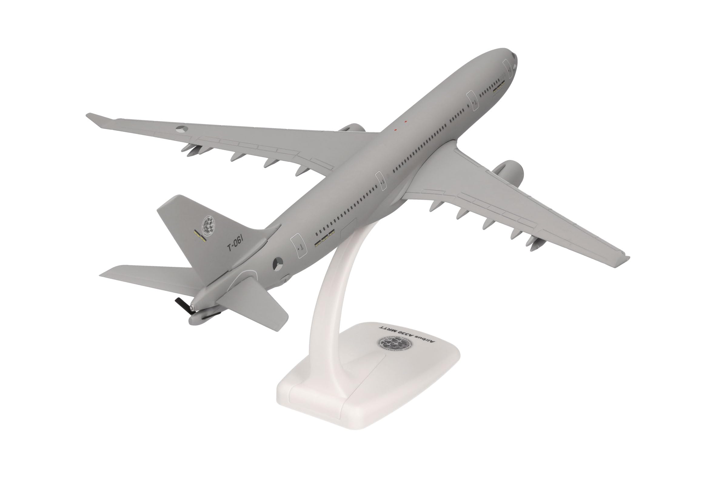Herpa modèle Snap-Fit Avion NATO Airbus A330 MRTT, Multinational Multirole Tanker Unit, Eindhoven Air Base, Miniature à l’échelle 1:200, pièce de Collection, modèle avec Socle, Plastique