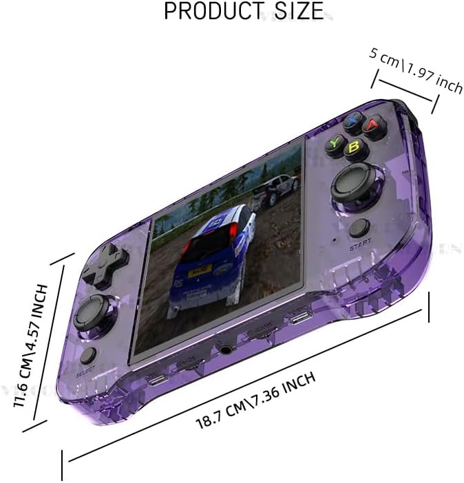 Diagram of VILCORN R46S Retro Handheld Game Console with numbered parts and corresponding labels.