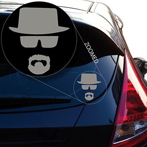Image of Yoonek Graphics Walter White Heisenberg Breaking Bad Decal Sticker for Car Window, Laptop, Motorcycle, Walls, Mirror and More. # 548 (4 inch x 3.6 inch, Other)