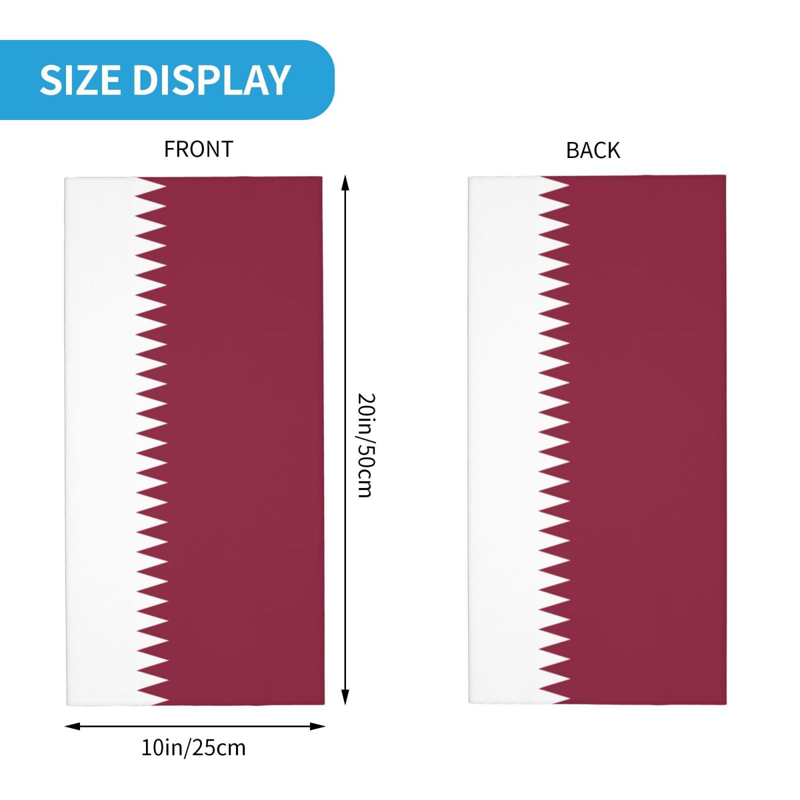 YiiLi Qatar Flag Bandana Sport Headwear Cycling Hiking Head Wrap Beanie Skull Pirate Hat