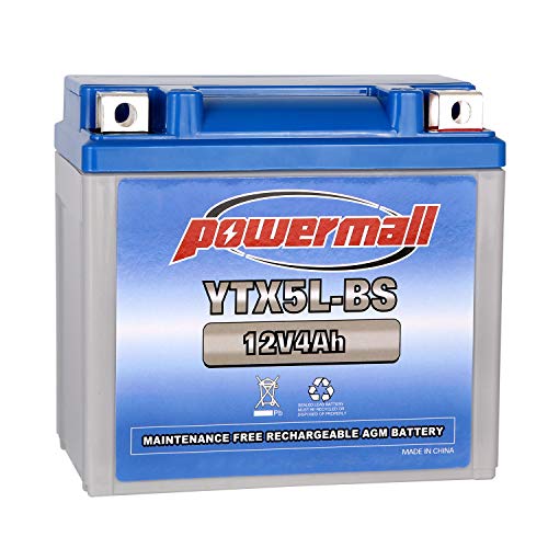 YTX5L-BS High Performance - Maintenance Free - Sealed AGM Motorcycle CTX5L Battery Replacement