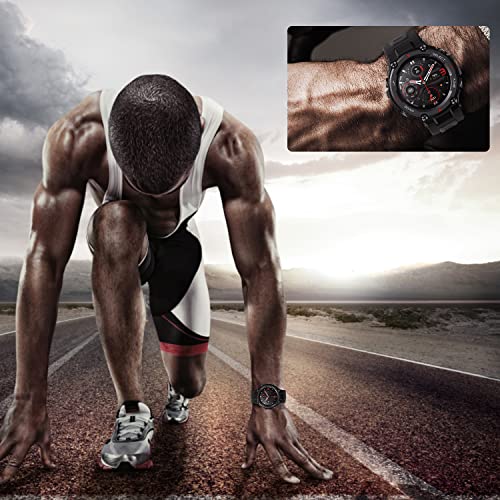 Diruite ES-E Suoman 4-Pack For Amazfit T-Rex 2 Screen Protector, [Anti-Scratch] For Amazfit T-Rex 2 Smartwatch Tempered Glass Screen Protector 2.5D 9H Hardness thumb #5