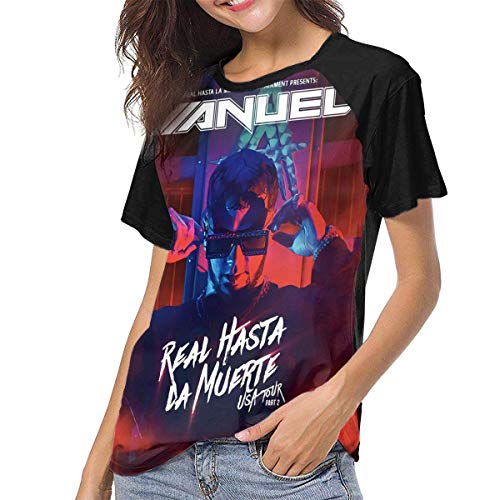 hdghgfjfghjd Camisetas para Mujeres,Anuel AA Women Short Sleeve Round Neck Baseball T Shirts Women's Unique Design tee