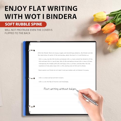 Image of WOT I 4-Pack Telescoping 3 Ring Binder(0.75 inch), Expandable Flexible Binder - Patented Design for Easy Portability, Holds 8.5 inchx11 inch Paper, 4 Vibrant Colors, Perfect for School, Office&Home Organization