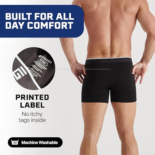 Men’s Viscose from Bamboo Boxer Briefs, Anti-Chafing Super Soft Mens Underwear, Moisture-Wicking Cool Boxers For Men4