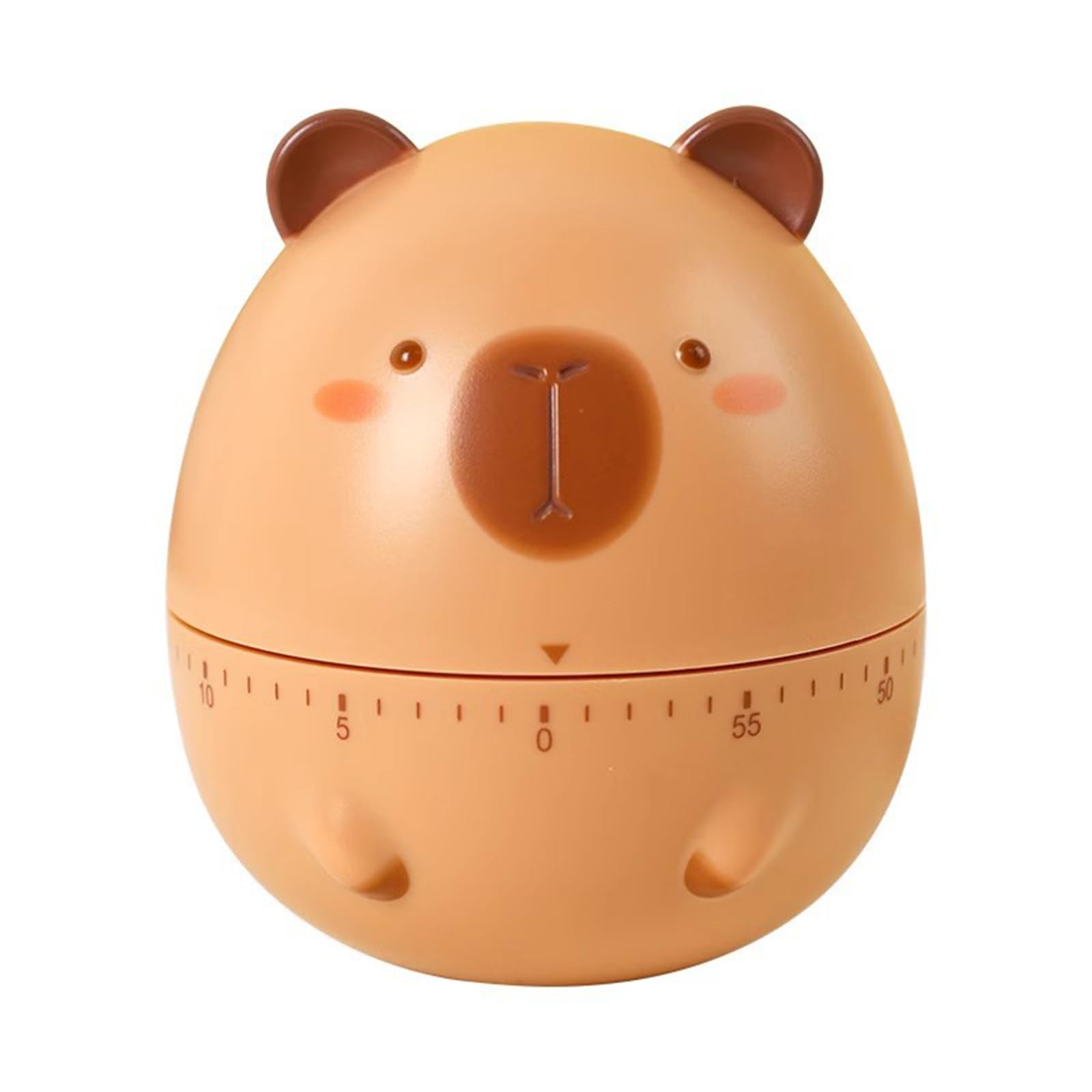 ordinarYone Cartoon Kapibala Shape Countdowns With Mechanical Design For Study and Cooking Baking Time Management Tool