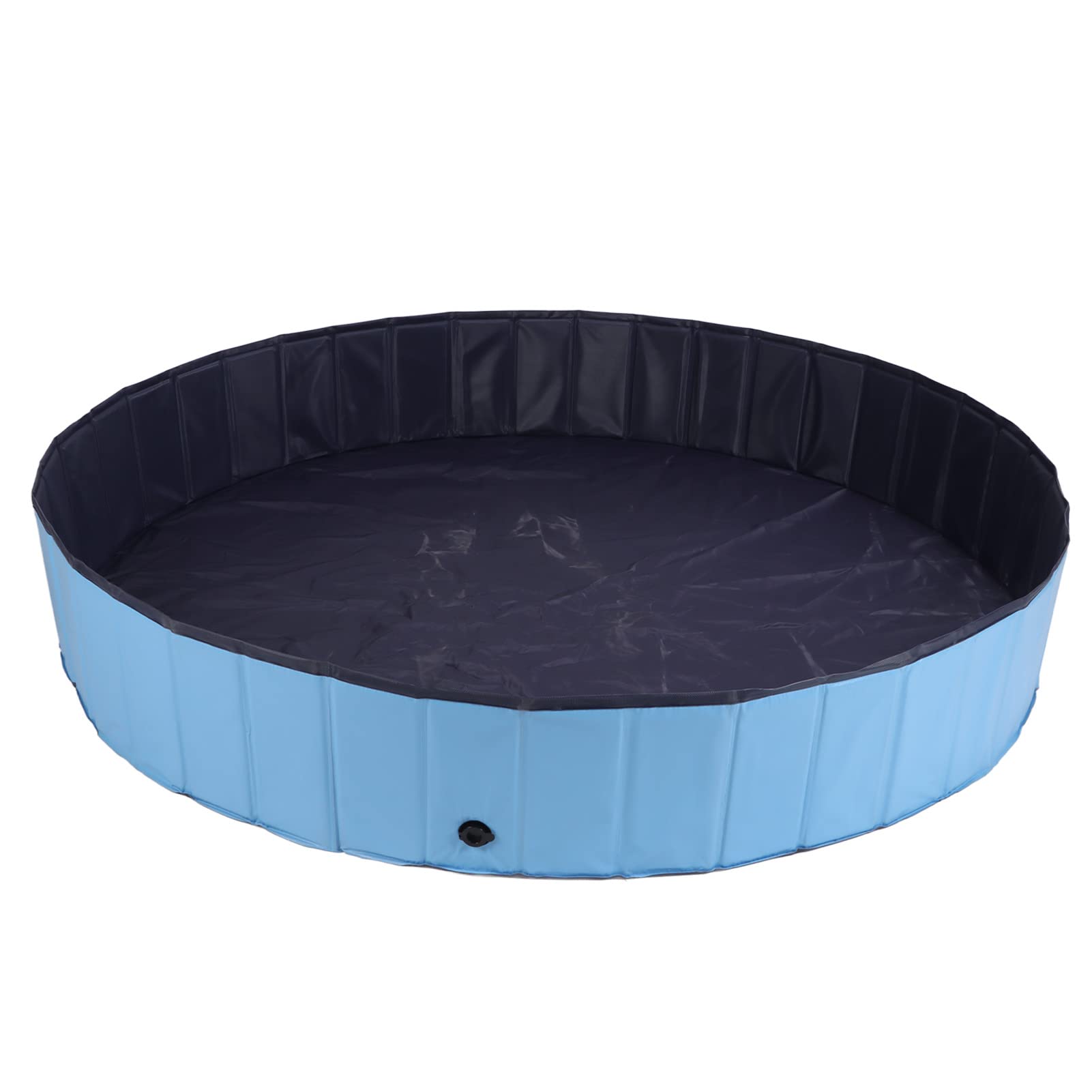 Jelquix Pet Swimming Pool Foldable Portable Anti Slip, Large Dog Pool Collapsible, No Inflation, Fast Drain Valve, Multipurpose Bath Tub for Outdoor Travel