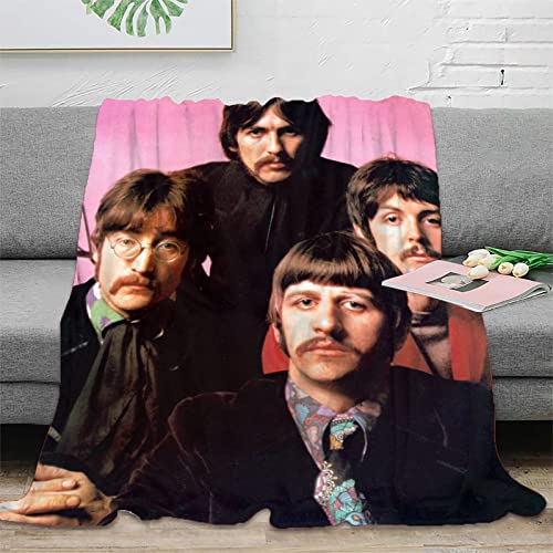 The Beatles Couvertures en Flanelle Groupe de Rock Couverture Polaire Couverture Floue Grande Couverture Épaisse Chaude… - Les Beatles, Paul McCartney, John Lennon, RIngo Starr, George Harrison The Beatles Couvertures en Flanelle Groupe de Rock Couverture Polaire Couverture Floue Grande Couverture Épaisse Chaude…
