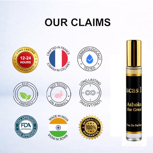 Image of Ashoka The Great Eau The Perfume For Man, 12-24 Hours Lasting, Lavender, Mint, Cinnamon, Orange Blossom, Vanilla, Tonka Bean, Sandalwood