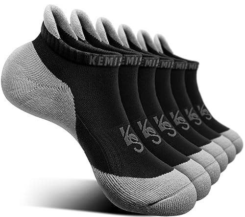 Image of BULLIANT Socks For Women 6Pairs-Womens Athletic Ankle Socks No Show Cushioned for Walking Running-Compression Arch Support