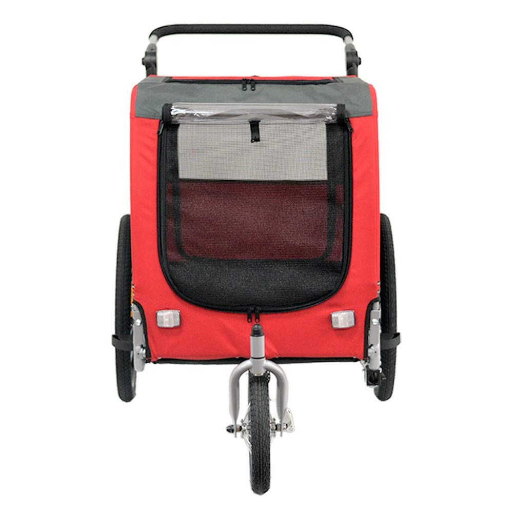 PAPILIOSHOP ZETA: Rimorchio Multifunzionale per Bici, Carrello Passeggino per Trasporto di Cani e Animali, Ideale per Avventure all'Aria Aperta