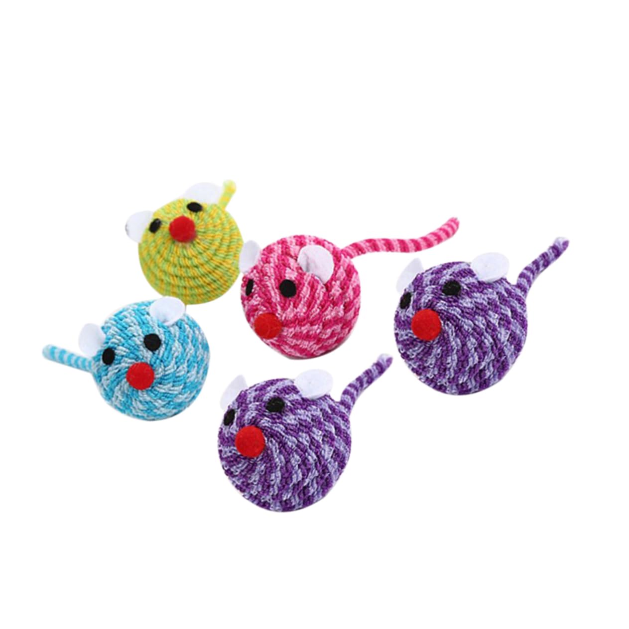 Kisangel 15 Piezas Juguetes para Gatos y Ratones Divertido Gato de Juguete Juguetes de Colores Cuerda Elastica Juguete para atrapar Gatos Juguete para Gatos Gato Mascota ratón Gato
