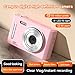 FUANA Digital Camera, Digital Video Camera CCD, 65MP 2.4 Inch LCD Flip Screen Auto Focus 8X for Beginners, Teens, Students(Pink)