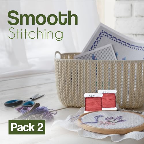 Image of Embroidery Floss Kit and Refills - Cotton Threads - DMC Color Coding for Cross Stitch, String Crafts, Friendship Bracelets