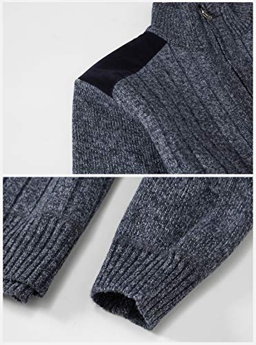 Gioberti Men's Half Zip Pullover Knitted Regular Fit Sweater with Soft Brushed Flannel Lining4