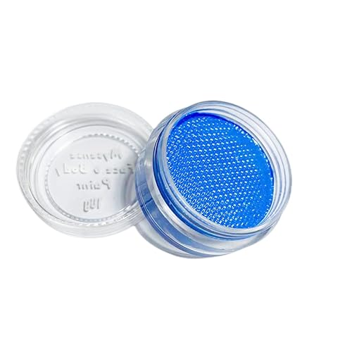 Mysense Pintura facial con luz negra UV, pintura corporal fluorescente neón, delineador de ojos activado por agua, maquillaje a base de agua que