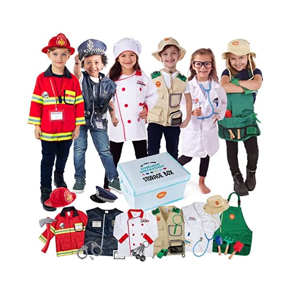 Born toys dress up & pretend play kids costumes set ages 3-7, washable kids dress up clothes for play