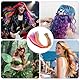 Bunte Haarverlängerungs Set 100 Stück Haarsträhnen Kinder Haarsträhnen Zum Einklipsen mit Zange Häkchen Ponytail Braids Clip Farbige Haarverlängerung für Frauen Party Festival Dekoration