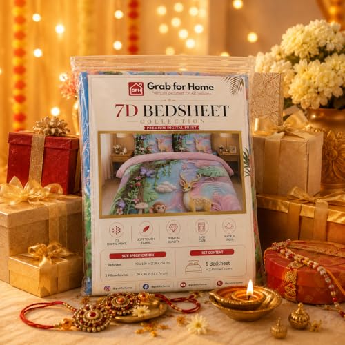 Image of 7D Digital Printed Kids Double Bedsheet Set with Bedsheet Tucker (Free)