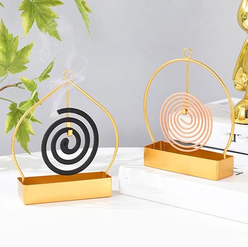 Miniatura 3 de MAGICLULU Soporte de bobina de mosquito para quemador de incienso, portátil, moderno, soporte de bobina de incienso para interiores y exteriores,