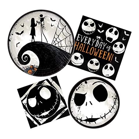 Nightmare Before Christmas Party Supplies: Plates and Napkins for 8 Guests - Spooky and Festive Decorations Cover