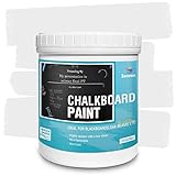 Chalkboard Paint White Chalk Board Paint for Wood, Metal, Glass, Wall, Plaster Boards Sign, Frame, Interior/Exterior, All-in-One Primer & Top Coat, White Matte Finish, Acrylic, Non-Toxic, 250g, 9oz