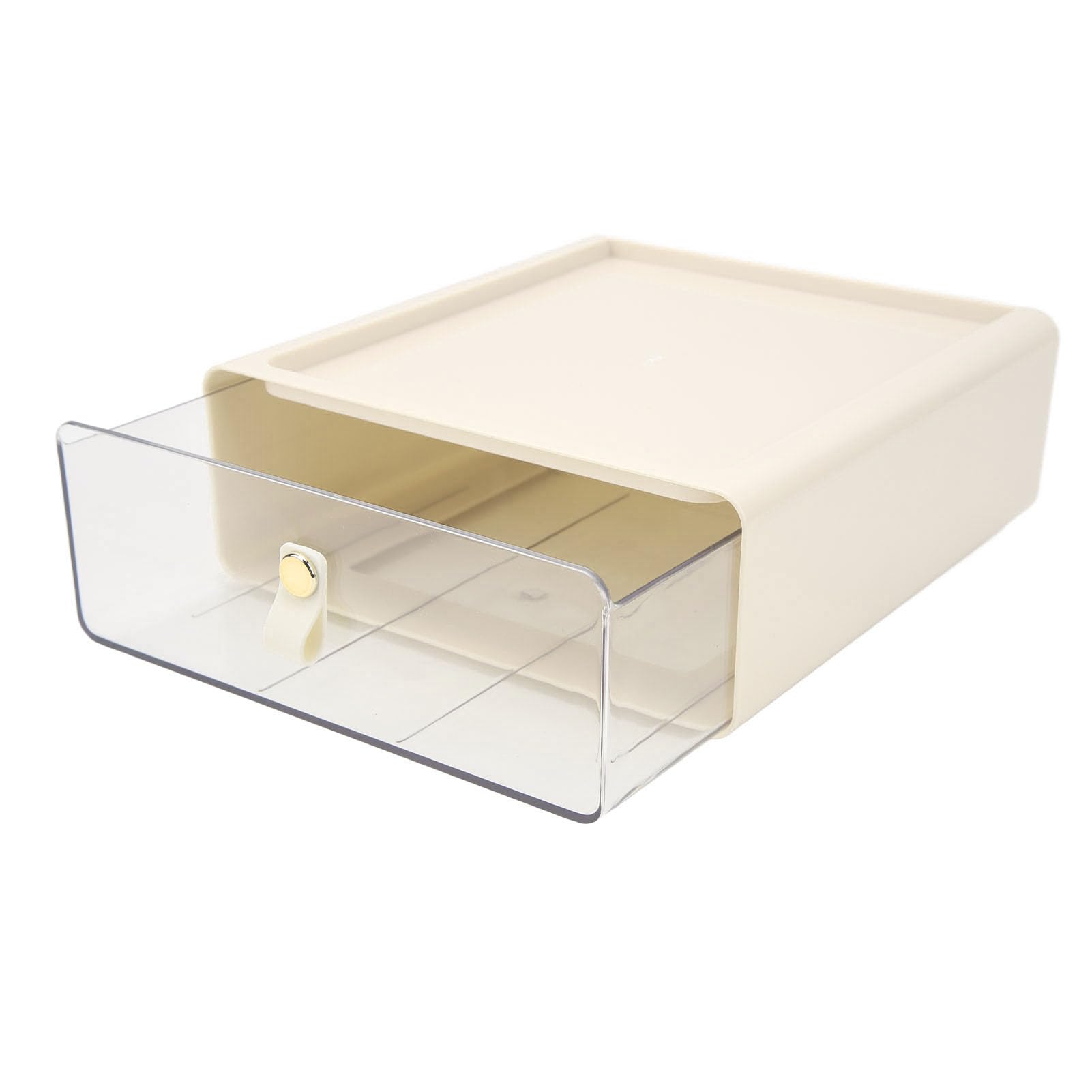 Cocoarm Cassetto Portaoggetti Trasparente Cassetto Trasparente da Tavolo in PET Organizzatore Impilabile di Grande capacità con Telaio Rinforzato per Ufficio Dormitorio Studentesco Clinica Domestica