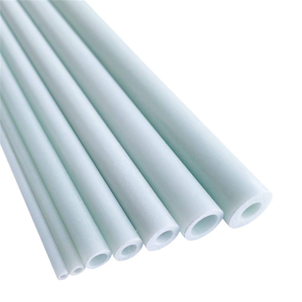 Tubos de fibra de vidrio, varillas huecas de fibra de vidrio, construcción ligera, diámetro exterior de 3 mm a 12 mm, 0,5 m de longitud