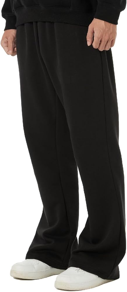 Amazon.com: BRISIRA Mens Sweatpants Flare Fleece Baggy Pants Wide