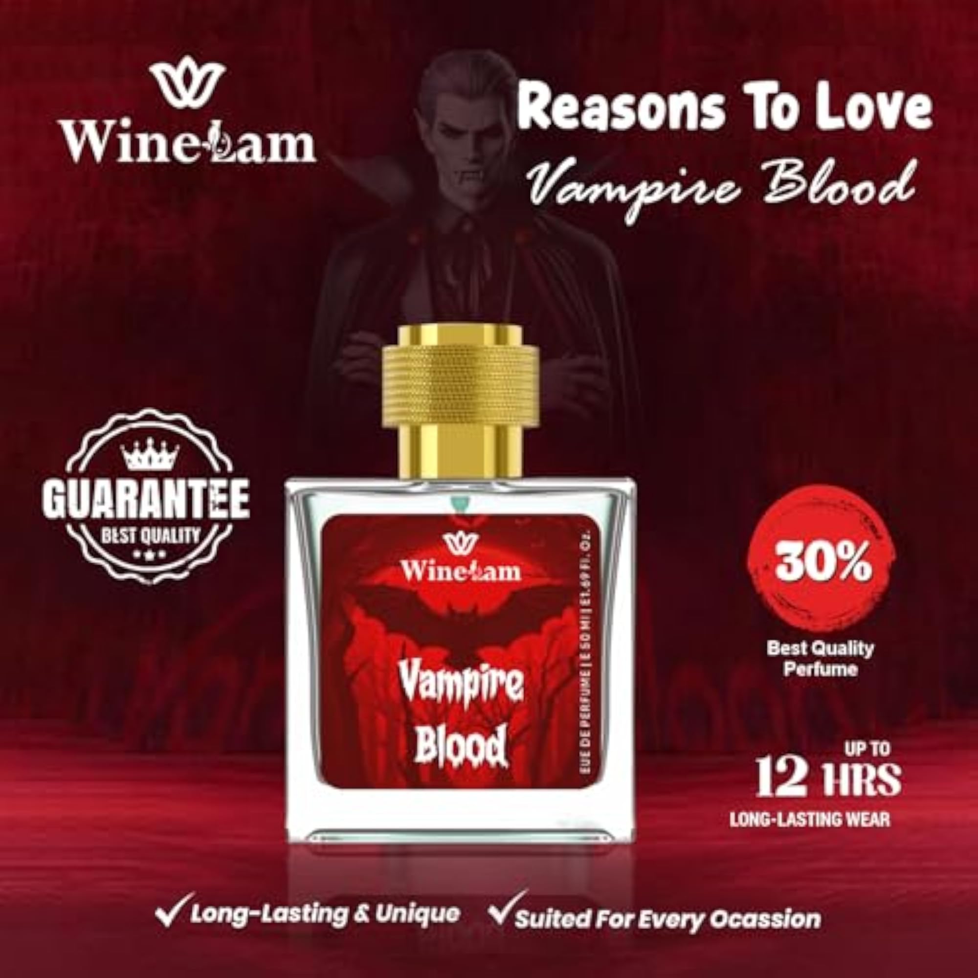 Vampire Blood Perfume, Gothic Red Design