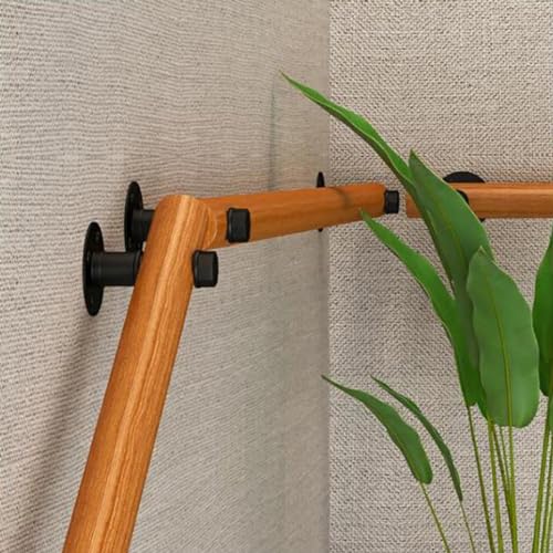 Rampe d'escalier murale en bois kit complet 80 cm barre d'appui