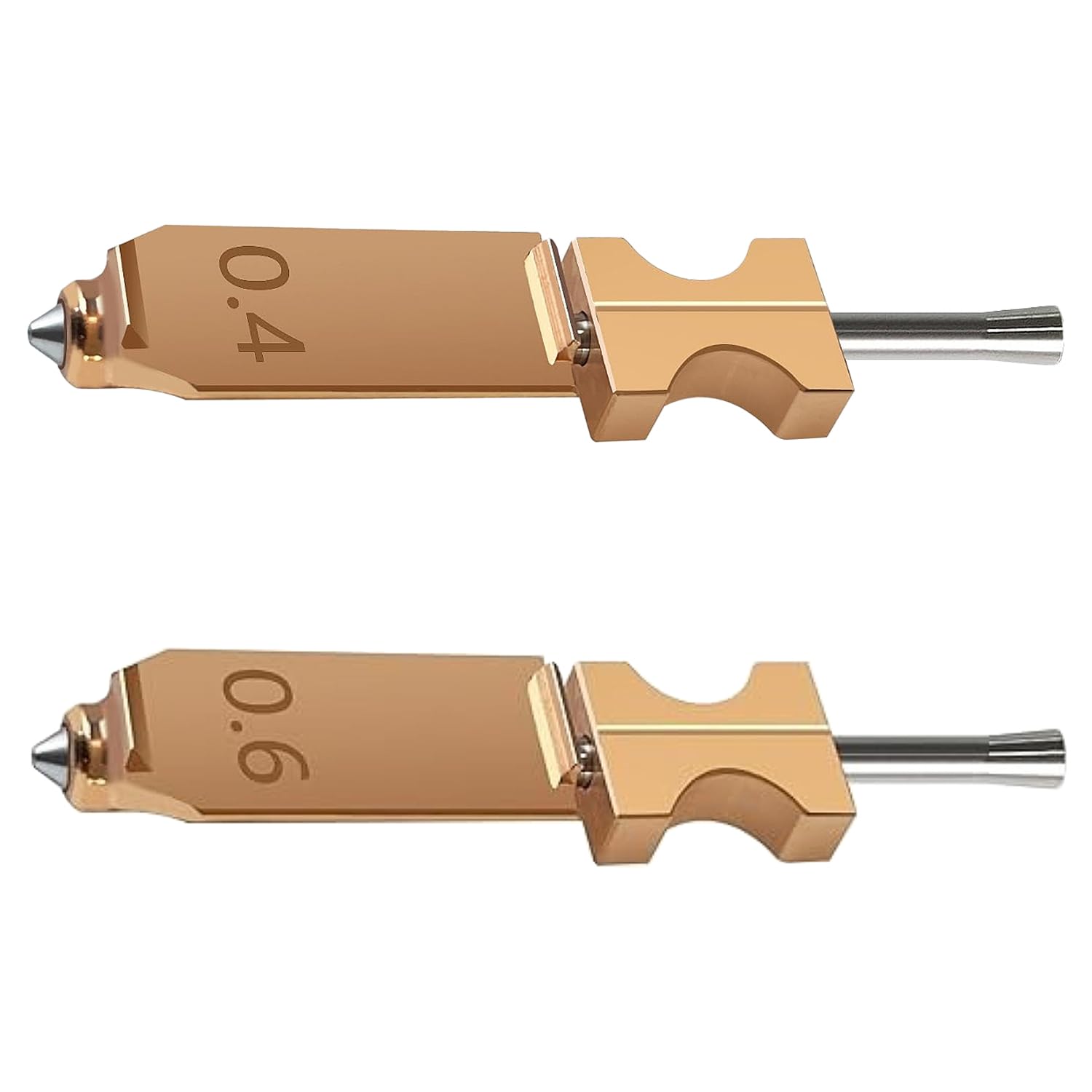 2PCS AD5X Hotend 0.4mm+0.6mm Nozzles Kit Upgraded All Metal Printhead Quick Replacement 3D Printer Hot End Extruder High Temperature and Wear Resistance Hardened Steel Nozzle for Flashforge AD5X-picture-13