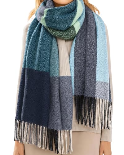 Image of Loritta Winter Scarf for Women, Long Plaid Shawl Wraps Scarves Gifts
