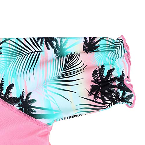 Image of TFJH E Girls Short Sleeve Swimwear Two Piece Swimsuit UPF 50+ Rash Guard Sets UV 3-12Y