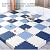 (12"x12") Thickened Interlocking Foam Floor Mats Set of 16, Floor Tiles Soft and Comfortable, Non-Slip, Cuttable, Flexible, Suitable for Gymnastics,Coffee+Yellow