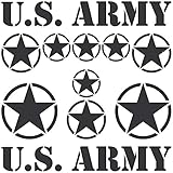 us blinker aufkleber Motiv: US Army Schriftzüge + US Sterne aus ORACAL Hochleistungsfolie geplottet
