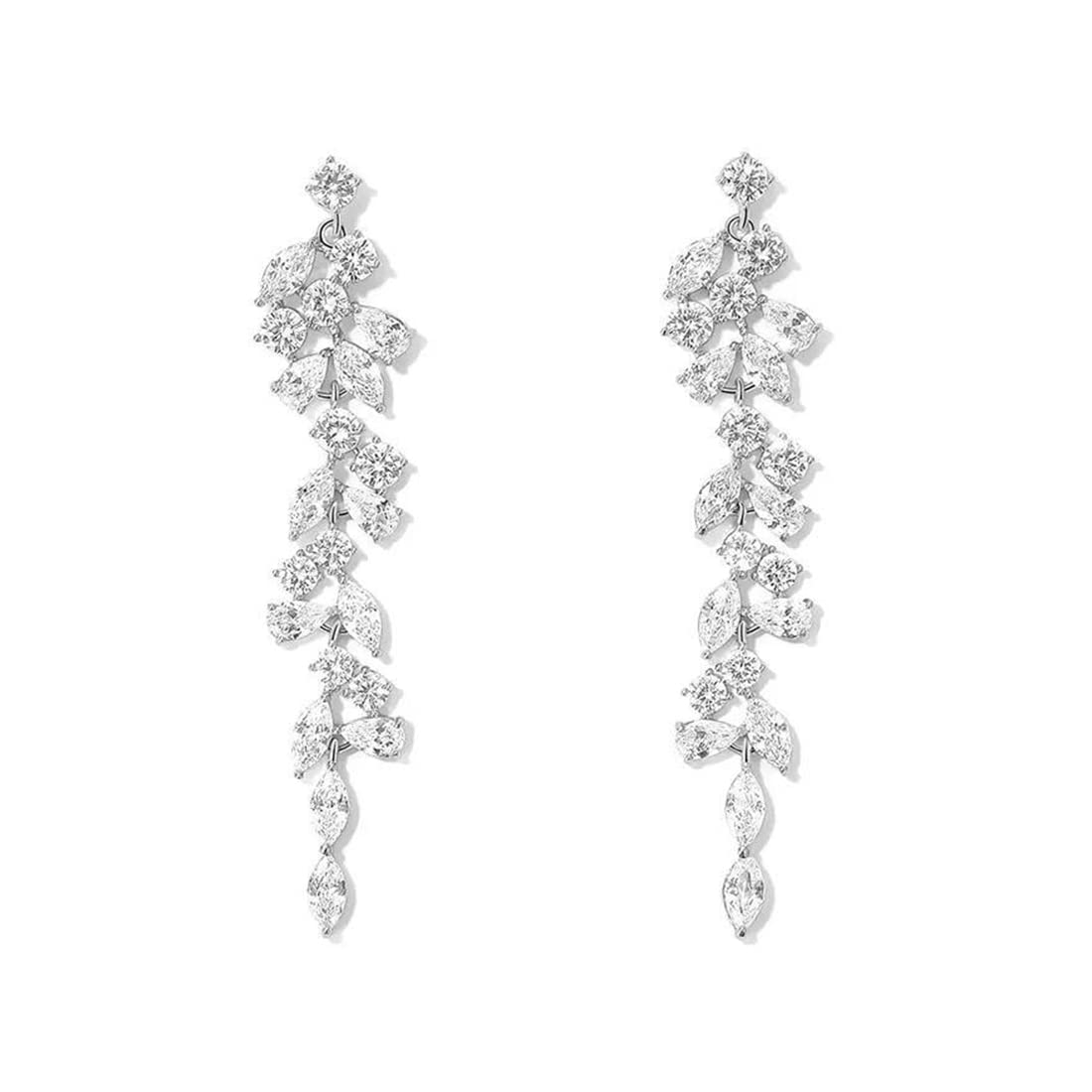 1 paio di orecchini in metallo eleganti, delicati, alla moda e versatili con zirconi cubici