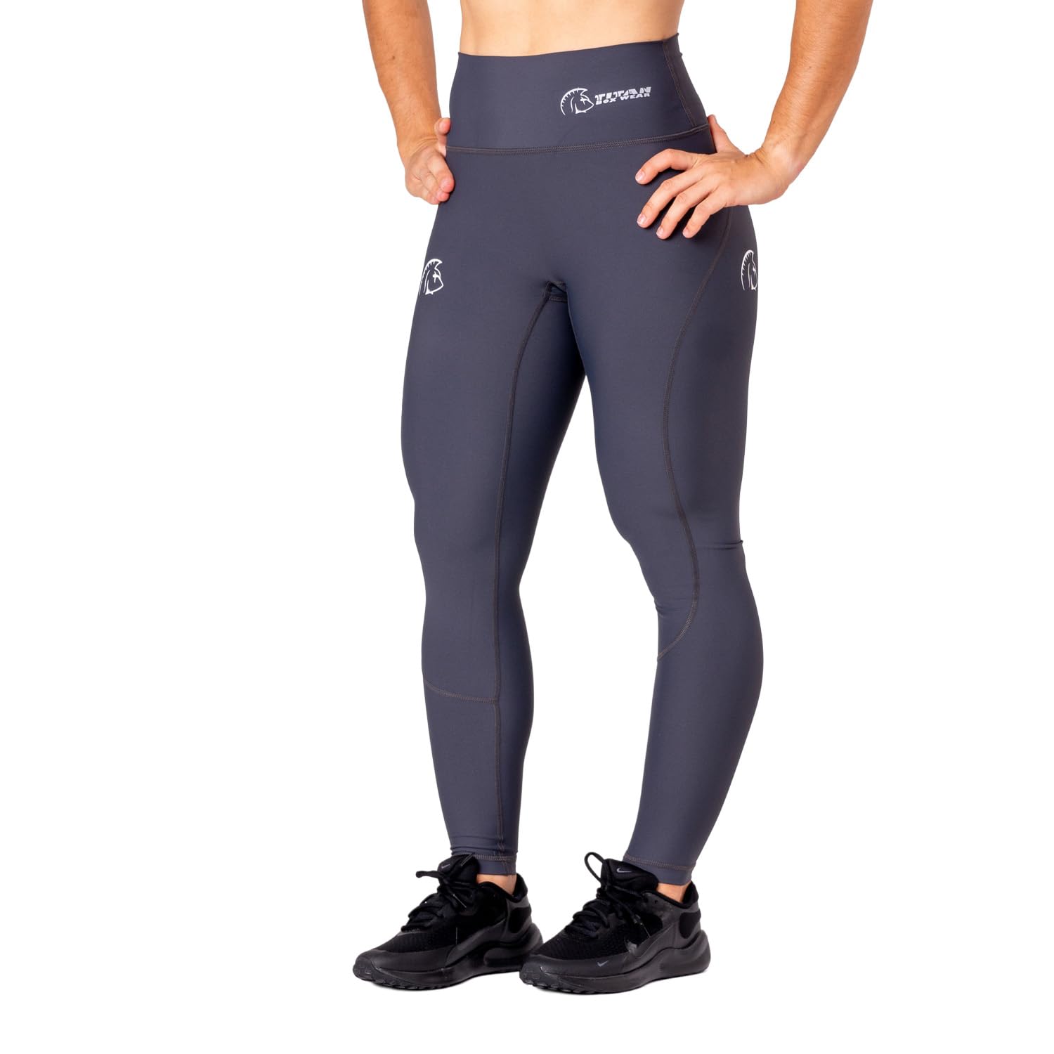 Mallas Deporte Mujer, Largas AuraLux II Tights Core Slate Grey, de Cintura Alta, con Lycra AuraLux, Gran Adaptación al Cuerpo, Costura Plana y sin Roces