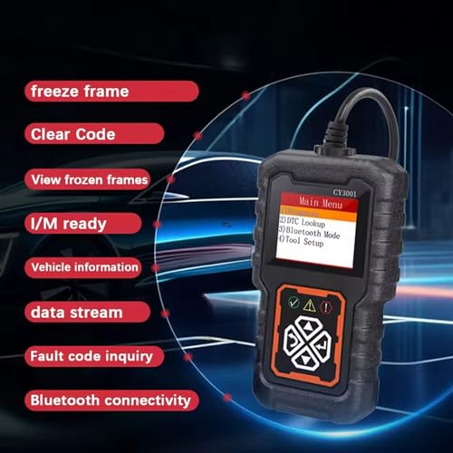 Escáner OBD2 EOBD portátil para sensor de O2 de batería de motor de coche 3