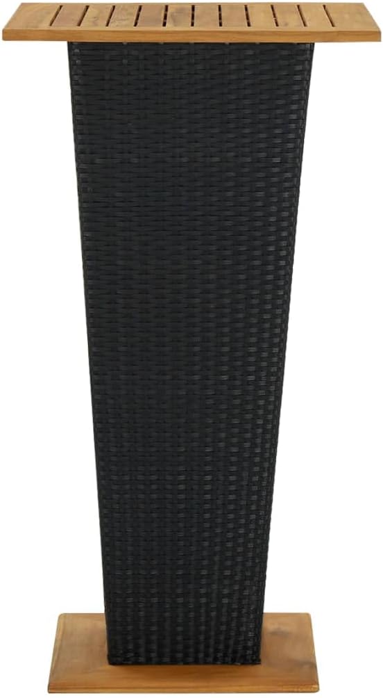 Garden Sets, 5 Piece Patio Bar Set with Cushions Poly Rattan Black