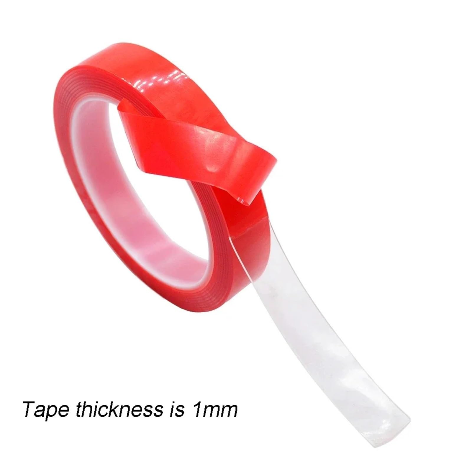 Nastro adesivo biadesivo trasparente, Nastro adesivo biadesivo resistente for auto, trasparente, riutilizzabile, for strumenti di pulizia 'auto(12mmx3m)