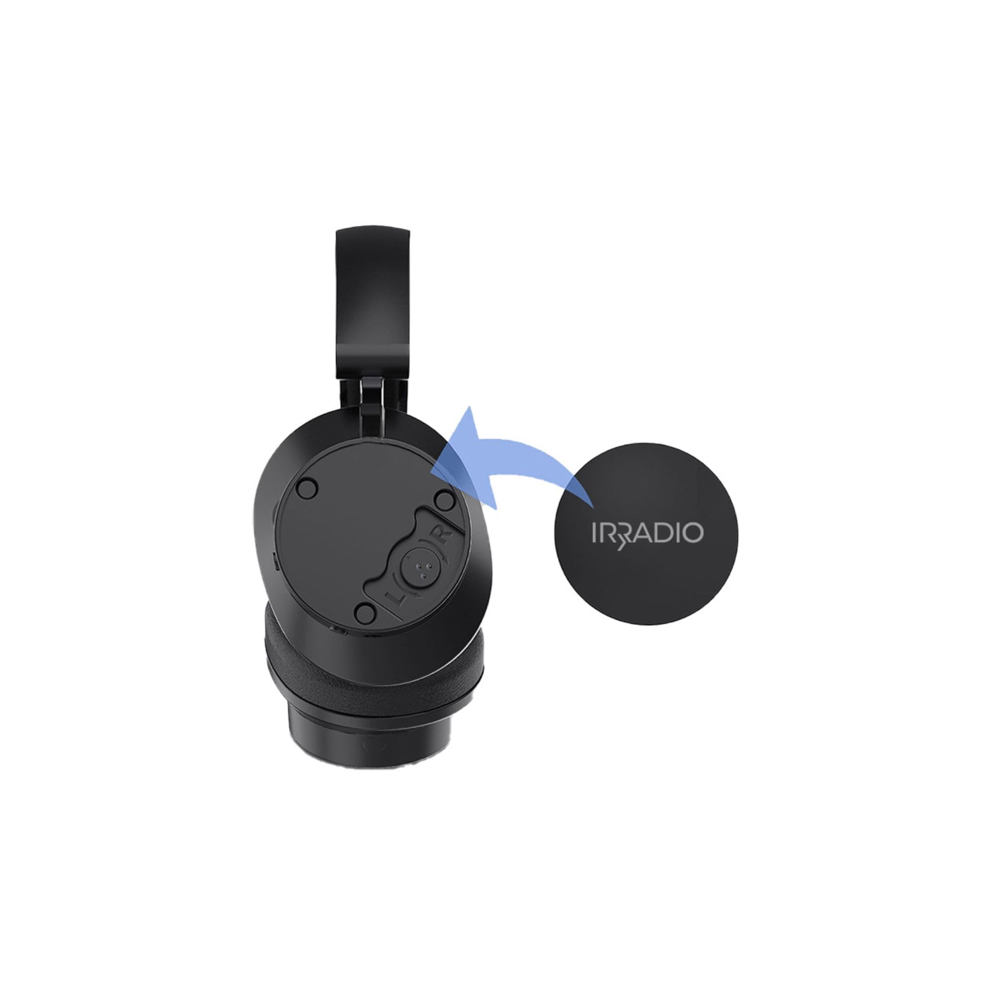 IRRADIO IR-SIGMA PLUS, Set cuffia Wireless BT per TV, Musica e Gaming. Audio Immersivo, Equalizzazione Selettiva, Modalità BT o Cablata, Ascolto Condiviso, Distanza di Trasmissione fino a 30m
