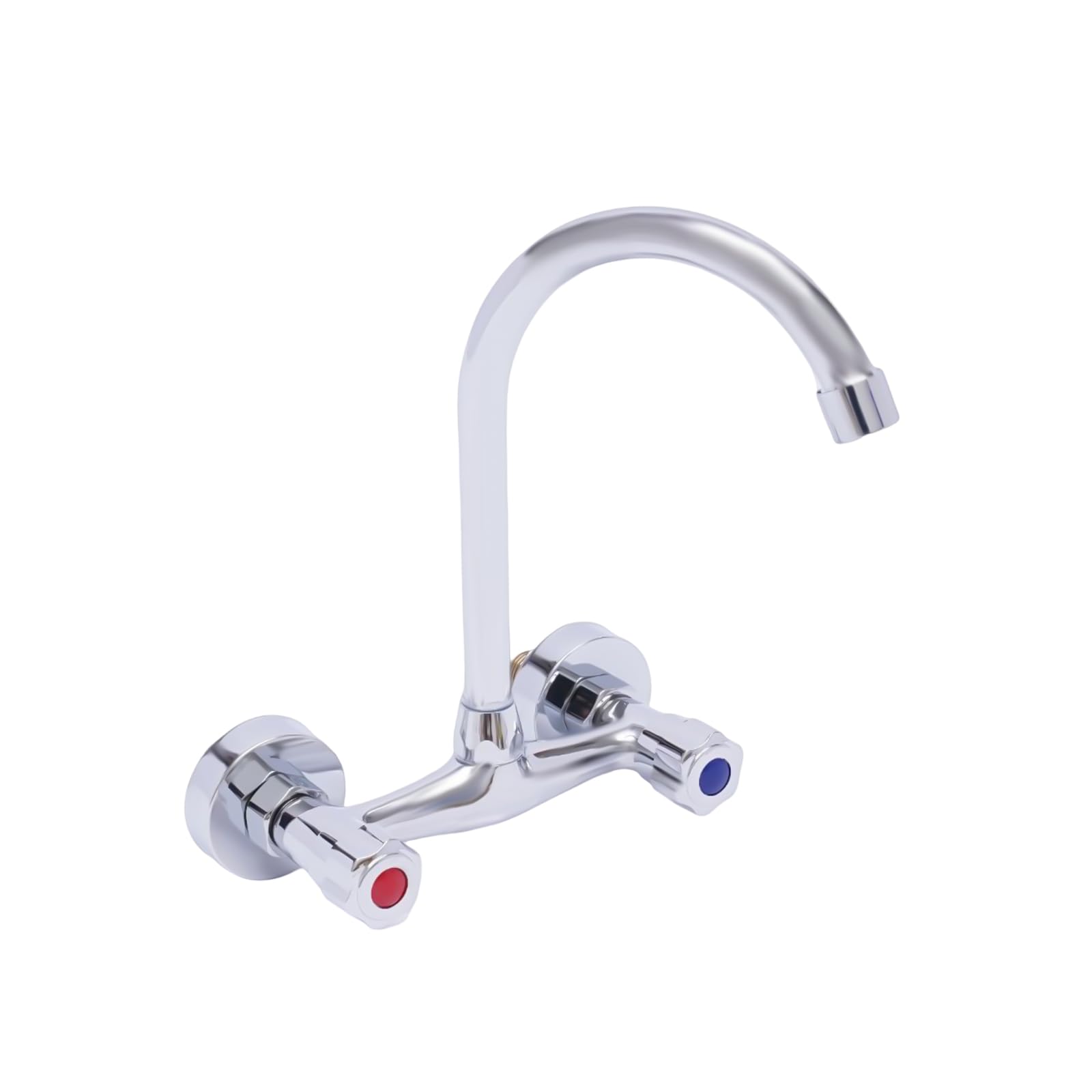 Rubinetto da cucina in rame di alta qualità, per cucina e bagno, argento, angolo di rotazione a 360°, accessori inclusi
