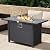 43 inch Propane Firepits Table, CSA Certificated Powerful 50,000 BTU Output with Auto-Ignition, Rattan Gas Firepit Table for Patio, 2-IN1 Aluminum Tabletop Outdoor Firepit Table with Lid,Black