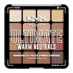 Idea Regalo - NYX Professional Makeup Palette Ombretti Ad Alta Pigmentazione, Texture Setosa, Finish Matte, Brillante e Metallizzato, 16 Colori, Formula Vegana*, Ultimate Shadow, Warm Neutrals