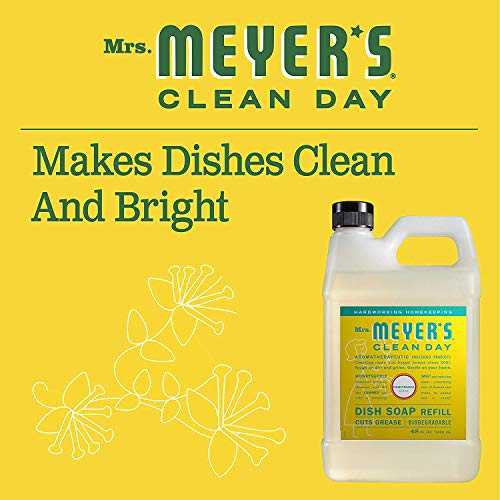 Image of MRS. MEYER'S CLEAN DAY Liquid Dish Soap Refill, Honeysuckle, 48 fl. oz